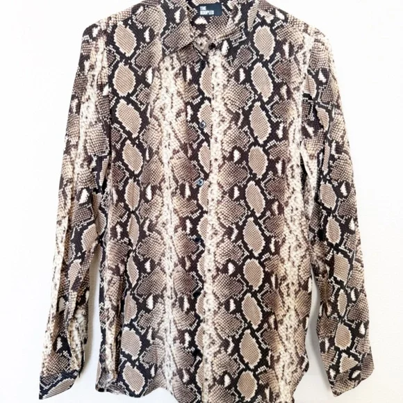 The Kooples Python Print Long sleeve Blouse Size EU1 - Picture 3 of 9